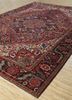 aalam red and orange wool hand knotted Rug - FoldShot aalam red and orange wool hand knotted Rug - FoldShot