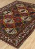 aalam red and orange wool hand knotted Rug - FoldShot aalam red and orange wool hand knotted Rug - FoldShot