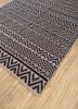 abrash grey and black wool flat weaves Rug - FoldShot abrash grey and black wool flat weaves Rug - FoldShot