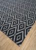 bedouin grey and black wool flat weaves Rug - FoldShot bedouin grey and black wool flat weaves Rug - FoldShot