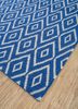 bedouin blue wool flat weaves Rug - FoldShot