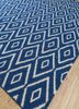 bedouin blue wool flat weaves Rug - FoldShot bedouin blue wool flat weaves Rug - FoldShot