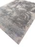 aprezo grey and black silk hand knotted Rug - FoldShot aprezo grey and black silk hand knotted Rug - FoldShot