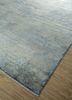 azalea blue bamboo silk hand knotted Rug - FoldShot