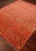 aurora red and orange wool and silk hand knotted Rug - FoldShot aurora red and orange wool and silk hand knotted Rug - FoldShot