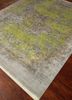 far east green wool and silk hand knotted Rug - FoldShot far east green wool and silk hand knotted Rug - FoldShot