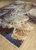 pansy beige and brown wool and bamboo silk hand knotted Rug - FoldShot pansy beige and brown wool and bamboo silk hand knotted Rug - FoldShot