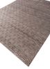thyme grey and black wool and bamboo silk hand knotted Rug - FoldShot