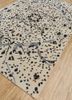 pansy ivory wool hand knotted Rug - FoldShot