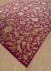 aurora pink and purple wool and silk hand knotted Rug - FoldShot
