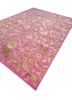 aurora pink and purple wool and silk hand knotted Rug - FoldShot