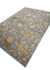 aurora blue wool and silk hand knotted Rug - FoldShot aurora blue wool and silk hand knotted Rug - FoldShot