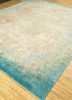 far east ivory wool and silk hand knotted Rug - FoldShot