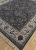 gulnar grey and black wool hand knotted Rug - FoldShot gulnar grey and black wool hand knotted Rug - FoldShot