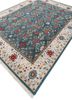 cyanna blue wool hand knotted Rug - FoldShot