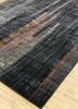 unstring by kavi grey and black wool and bamboo silk hand knotted Rug - FoldShot