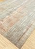 unstring by kavi beige and brown wool and bamboo silk hand knotted Rug - FoldShot