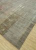 unstring by kavi beige and brown wool and bamboo silk hand knotted Rug - FoldShot