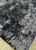 unstring by kavi grey and black wool and bamboo silk hand knotted Rug - FoldShot