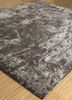unstring by kavi grey and black wool and bamboo silk hand knotted Rug - FoldShot
