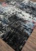unstring by kavi grey and black wool and bamboo silk hand knotted Rug - FoldShot unstring by kavi grey and black wool and bamboo silk hand knotted Rug - FoldShot