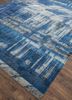 unstring by kavi blue wool and bamboo silk hand knotted Rug - FoldShot unstring by kavi blue wool and bamboo silk hand knotted Rug - FoldShot