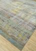 unstring by kavi grey and black wool and bamboo silk hand knotted Rug - FoldShot