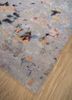 entropy grey and black wool and bamboo silk hand knotted Rug - FoldShot
