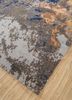 entropy beige and brown wool and bamboo silk hand knotted Rug - FoldShot