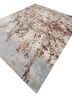 entropy beige and brown wool and bamboo silk hand knotted Rug - FoldShot