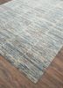 unstring by kavi grey and black wool and bamboo silk hand knotted Rug - FoldShot