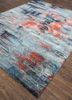 unstring by kavi blue wool and bamboo silk hand knotted Rug - FoldShot unstring by kavi blue wool and bamboo silk hand knotted Rug - FoldShot