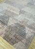 unstring by kavi grey and black wool and bamboo silk hand knotted Rug - FoldShot unstring by kavi grey and black wool and bamboo silk hand knotted Rug - FoldShot