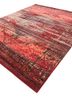 viscaya red and orange wool and bamboo silk hand knotted Rug - FoldShot