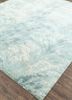tattvam blue wool and bamboo silk hand knotted Rug - FoldShot
