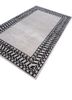 linear ivory wool and viscose hand tufted Rug - FoldShot