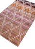 linear red and orange wool and viscose hand tufted Rug - FoldShot linear red and orange wool and viscose hand tufted Rug - FoldShot