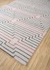 contour ivory wool and viscose hand tufted Rug - FoldShot