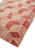 linear red and orange wool and viscose hand tufted Rug - FoldShot linear red and orange wool and viscose hand tufted Rug - FoldShot
