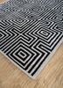 adrift grey and black wool and viscose hand tufted Rug - FoldShot