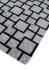 contour grey and black wool and viscose hand tufted Rug - FoldShot