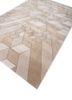 linear ivory wool and viscose hand tufted Rug - FoldShot