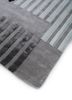 linear grey and black wool and viscose hand tufted Rug - FoldShot