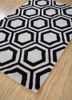 contour grey and black wool and viscose hand tufted Rug - FoldShot