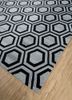 contour grey and black wool and viscose hand tufted Rug - FoldShot
