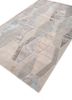 linear grey and black wool and viscose hand tufted Rug - FoldShot