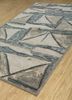 linear beige and brown wool hand tufted Rug - FoldShot linear beige and brown wool hand tufted Rug - FoldShot