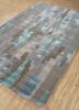 linear beige and brown wool and viscose hand tufted Rug - FoldShot linear beige and brown wool and viscose hand tufted Rug - FoldShot