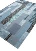 linear blue wool and viscose hand tufted Rug - FoldShot linear blue wool and viscose hand tufted Rug - FoldShot