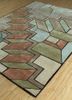 archetype beige and brown wool and viscose hand tufted Rug - FoldShot archetype beige and brown wool and viscose hand tufted Rug - FoldShot